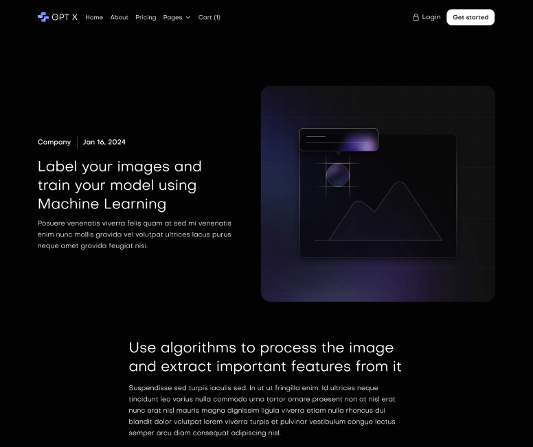 GPT X - Blog Post Main Page - AI & Machine Learning Webflow Template