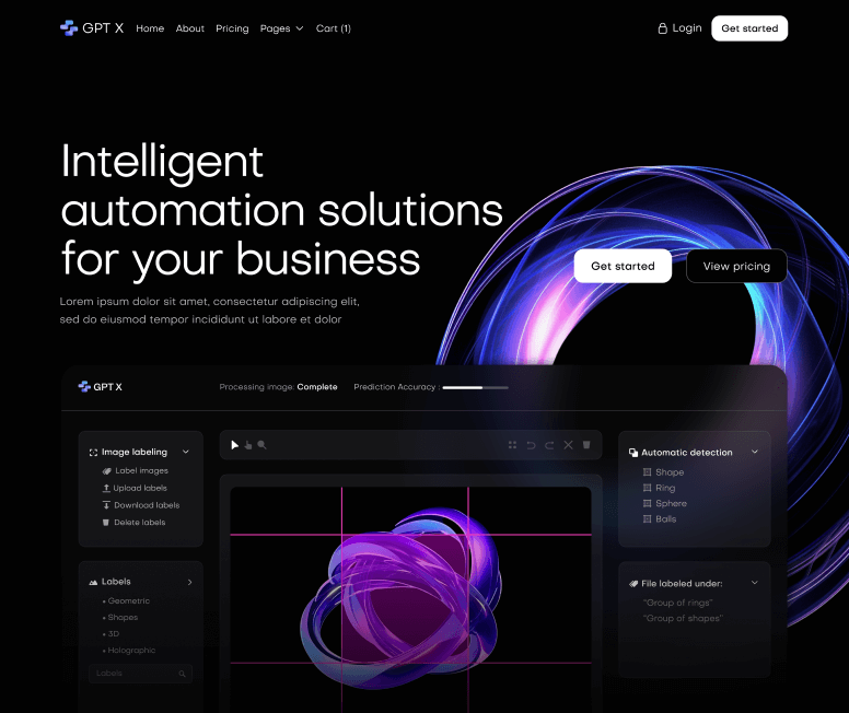 GPT X - Home V1 Main Page - AI & Machine Learning Webflow Template